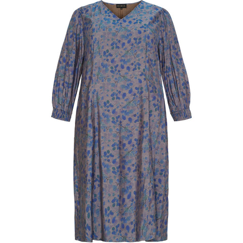 Dress W Princess Cutting Lavendel W Blue/Green Petals