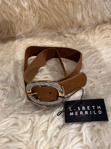 Elastik Bælte M Similien Spænde Camel