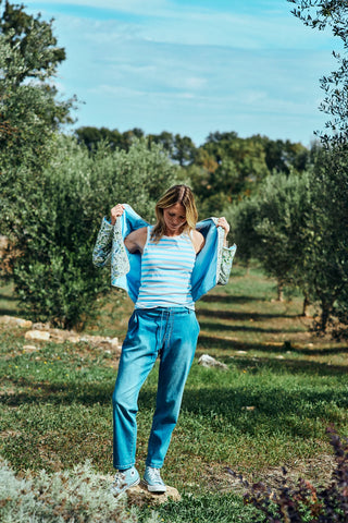 FQEffy Top White W Blue