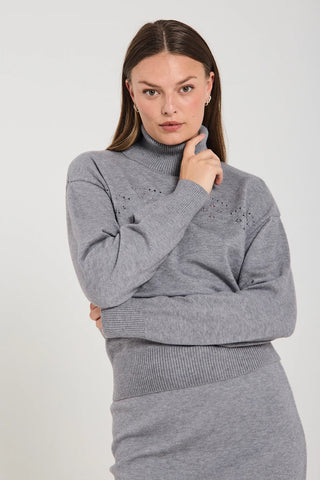 FQClaura Pullover Medium Grey Melange