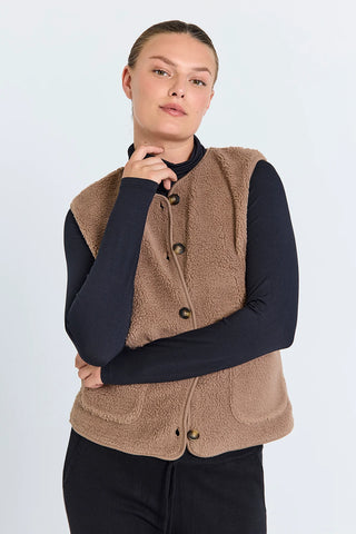 FQTeddy Waistcoat Brun