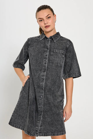 FQLisea Dress Vintage Grey Denim