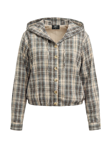 Fern Short Jacket Grey Check