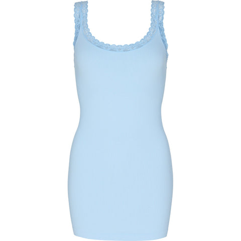 Frida Rib Top Plus Light Blue