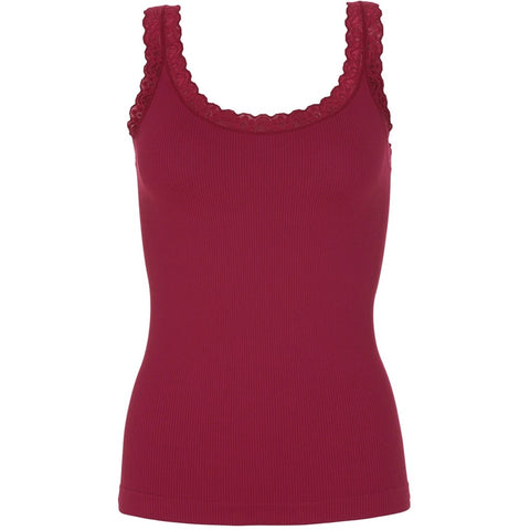 Frida Rib Top Bordo