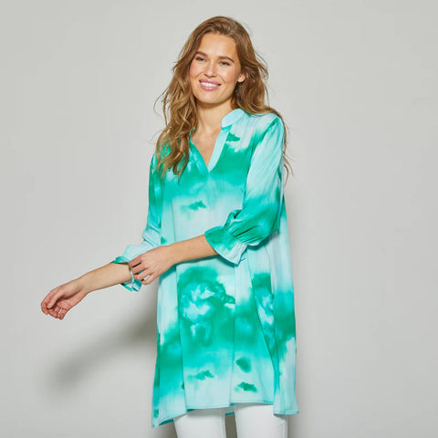 Ginette Dress Green Print Mix