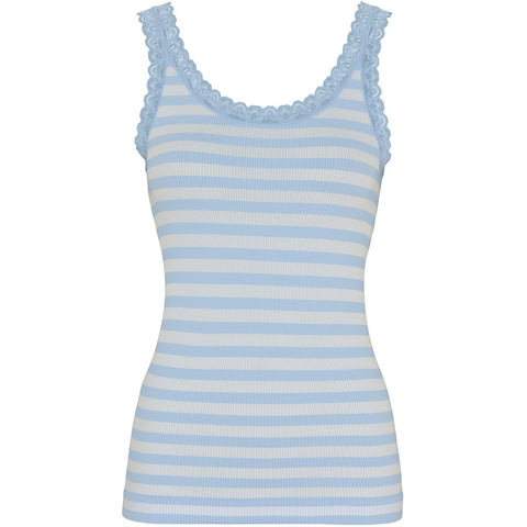 ISA Stripe Rib Top Azzurro/Bianco