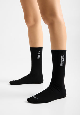 Woden Sock Black/White