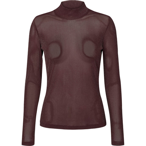 RDFRoll Neck Blouse Wine