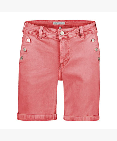 Bibette Short Coloured Denim Coral