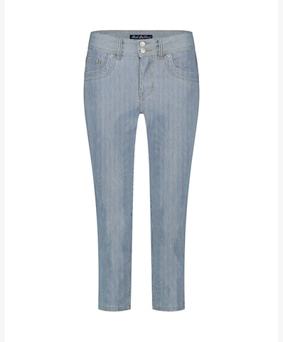 Suze Denim Stripe Capri Indigo Dye