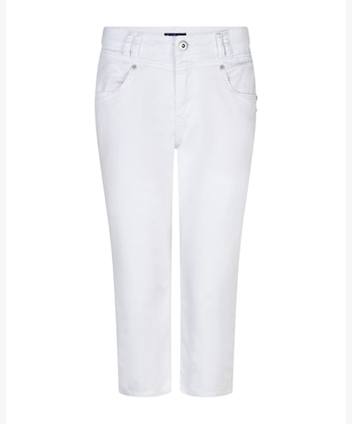 Suze Jog Capri White