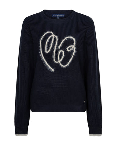Sweater Ribbon Logo Navy