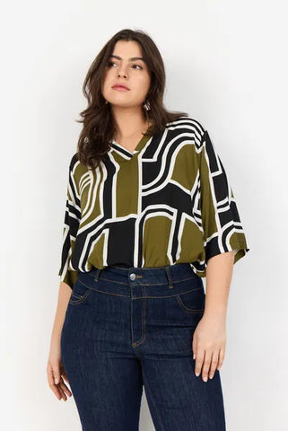 WA-Natalie 1 Blouse Green Mix