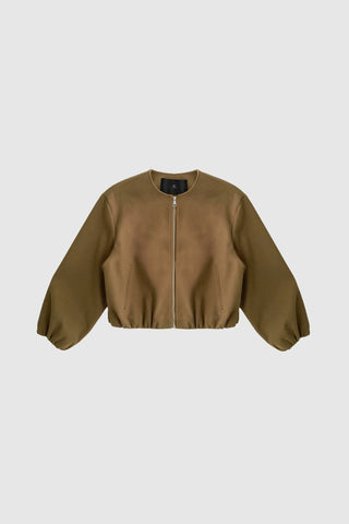 WBLKennedy Bomber Jacket Camel & Dark Green