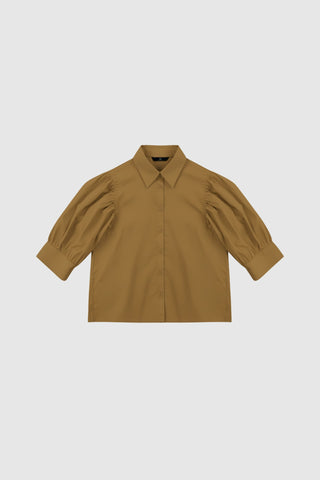 WBLLeyla Half Sleeve Shirt Dark Camel