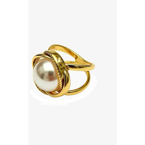 Leah Scarf Ring Gold