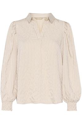 CUAry Blouse Beige/Brown Strip