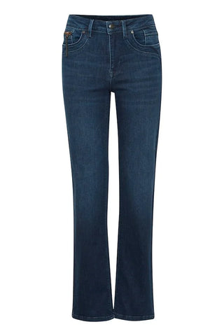 PZKarolina HW Jeans Straight Dark Blue Denim