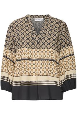 PZOlivia Blouse Black Boho Border