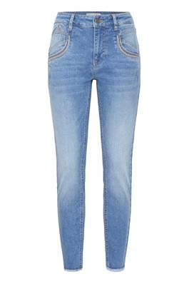 PZCarmen EMB Hw Jeans Skinny Leg Light blue Denim