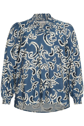 KCMahlia Blouse Bering Sea/White