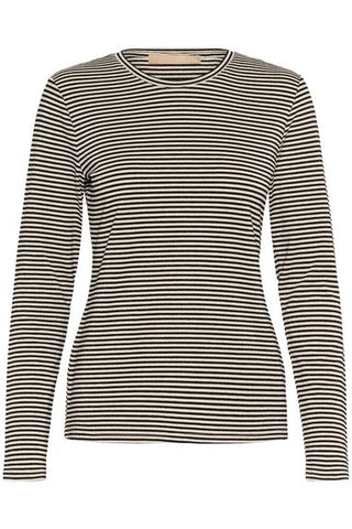CUKiddy LS Oneck Black/White Strpie