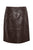 CUBerta Leather Skirt Coffee Bean