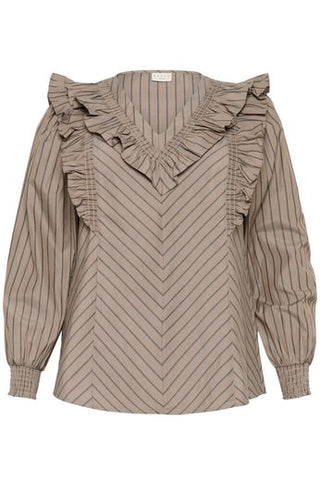 KCJerria blouse Morel/Black Coffee