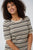 KCLizzy Striped Pullover Black/Feather Grey Stripe