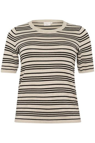 KCLizzy Striped Pullover Black/Feather Grey Stripe