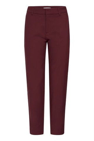 PZBindy HW Pant Ankl Skinny Wine Red