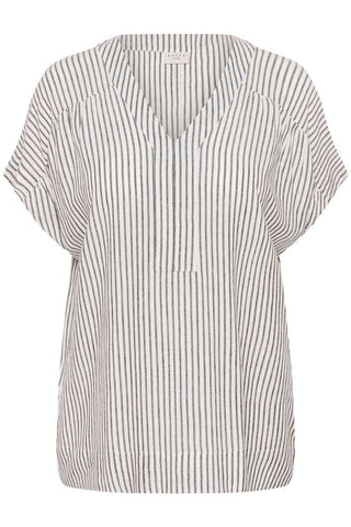 KCmille Wing SL Blouse Chalk/Black Stripe