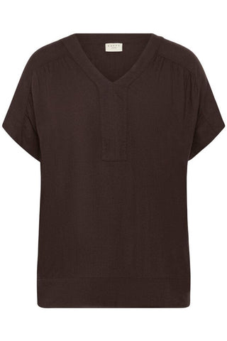 KCmille Wing SL Blouse Black Coffee