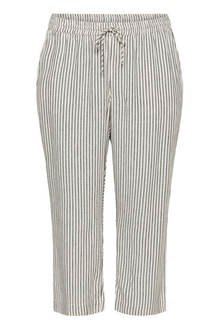 KCmille Cropped Pants Chalk/Black Stripe