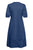CUantoinnett SS. Placket Dress True Blue