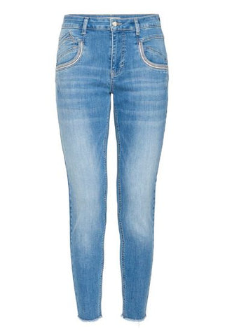 PZCarmen EMB HW Skinny Leg LIght Blue