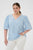 KCcarlee Short SL Blouse White Blue strip