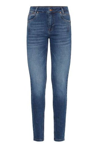 PZCarmen HW Jeans Skinny Leg Dark Blue Denim