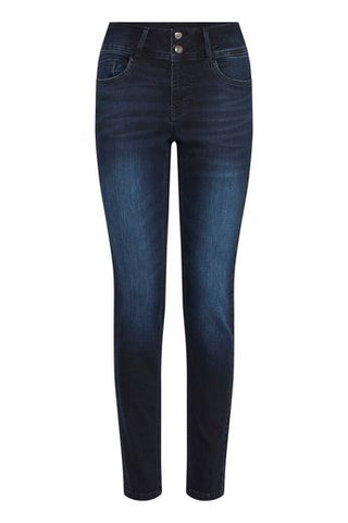 PZSuzy HW Curved Jeans Blue Black Denim