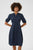 CUAntoinett SS Placket Dress Blue Iris