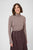 CUAlexandra Jersey Rollneck Bordeaux/White