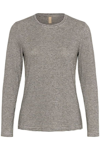 CUAlexandra Jersey LS T-Shirt Black/White