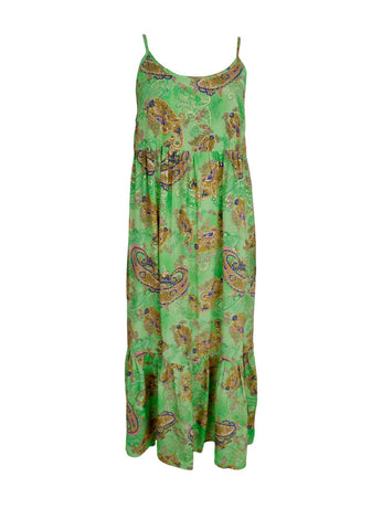 BCLuna Vero Boho Strap Dress Willow Green