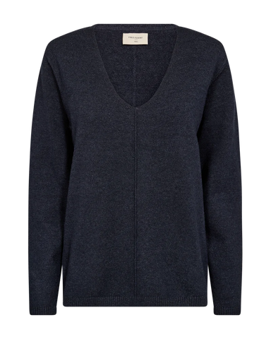 FQClaura V Pullover Navy Blazer Melange