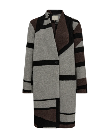FQNoelle Jacket LIght GRey Melange W Black