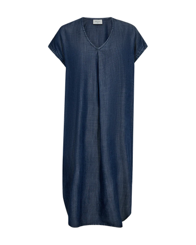FQRenna Kjole Med Denimlook Medium Blå