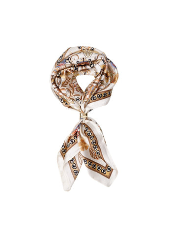 BCTazia Mini Scarf W Golden Ring Creme Multi