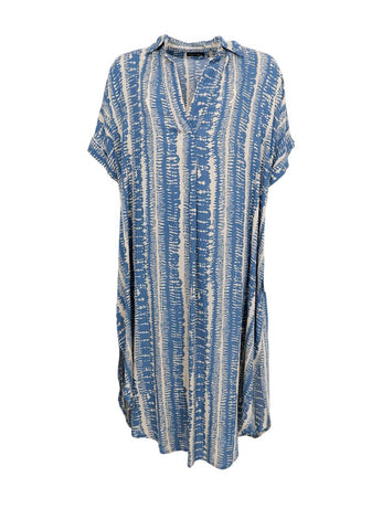 BCStella S/S Kaftan Tunic Dress Balance Blue