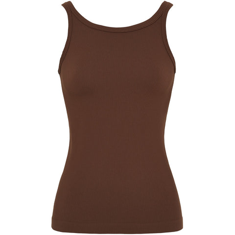 Lone Rib Tank Top Cioccolato